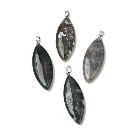 Natural Moss Agate Big Pendants G-F820-06E-1