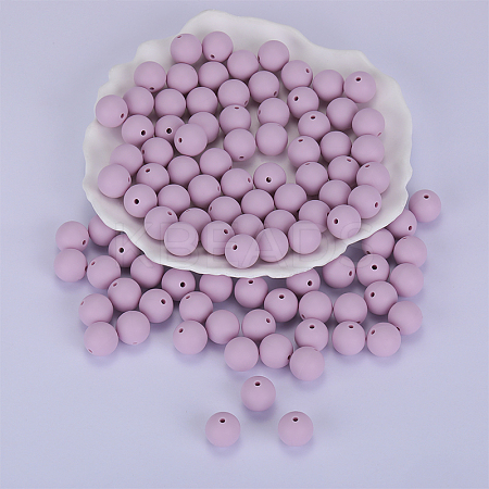 Round Silicone Focal Beads SI-JX0046A-136-1