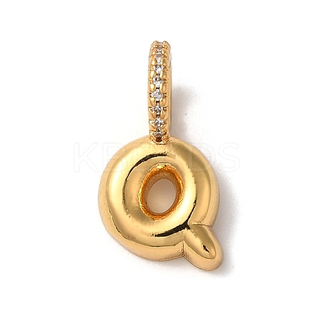 Brass Micro Pave Cubic Zirconia Pendants KK-K345-13Q-G-1