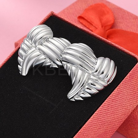 304 Stainless Steel Stud Earrings for Women LS-EJEW-K306-03P-1