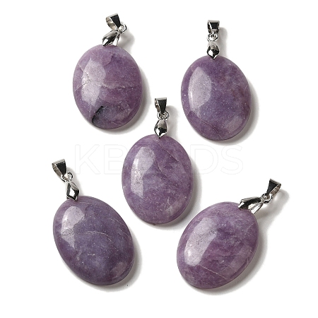 Natural Lepidolite Pendants G-Z055-03P-19-1