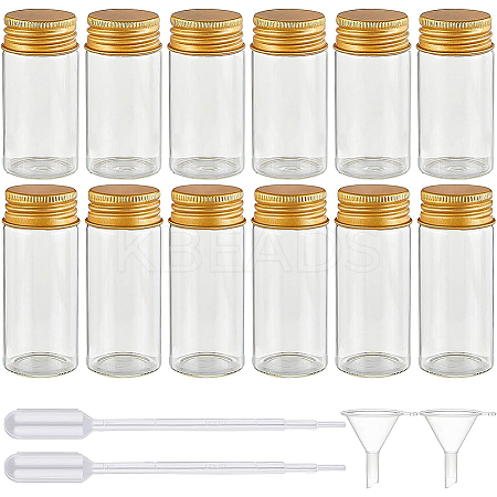 BENECREAT Round Glass Storage Containers for Cosmetic GLAA-BC0001-12A-1