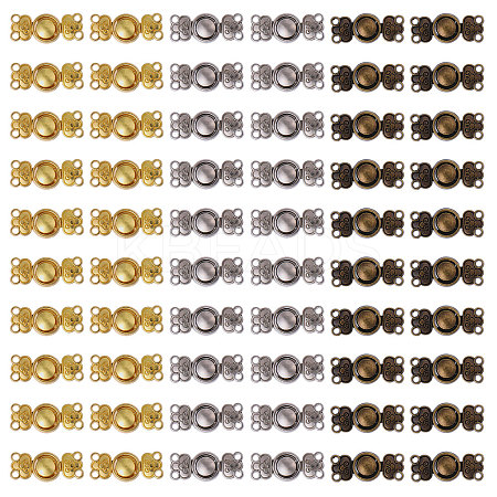 60Pcs 3 Colors Alloy Snap Lock Clasps FIND-GL0002-01-1