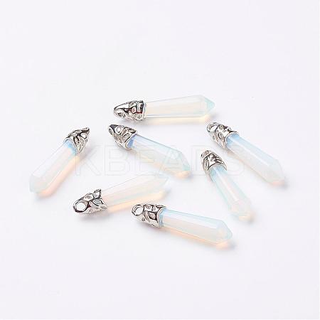Opalite Pointed Pendants G-P309-07-1