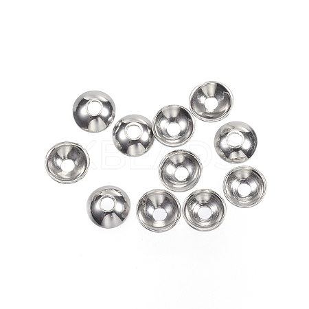 Non-Tarnish 201 Stainless Steel Bead Caps X-STAS-F040-20F-P-1