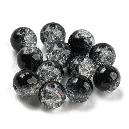 Transparent Crackle Glass Beads GLAA-L046-01A-19-1