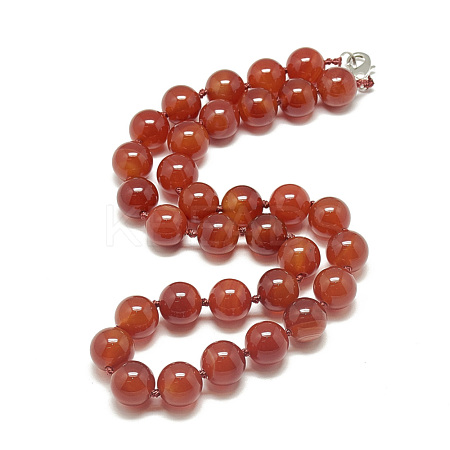 Natural Carnelian Beaded Necklaces NJEW-S404-16-1