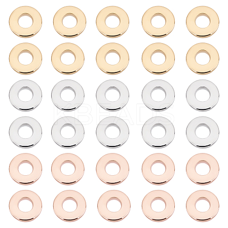 60Pcs 3 Colors 201 Stainless Steel Linking Rings STAS-UN0036-94-1