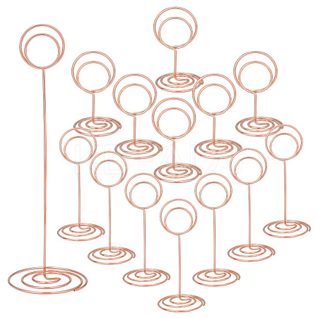 24Pcs 3 Styles Alloy Spiral Round Name Card Holder AJEW-GA0005-89RG-1