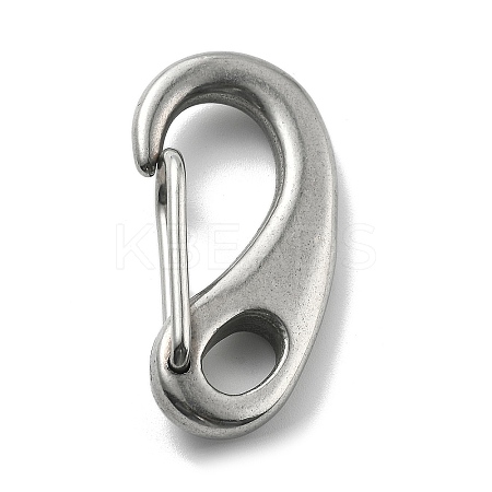 304 Stainless Steel Push Gate Snap Keychain Clasp Findings STAS-B082-04A-P-1