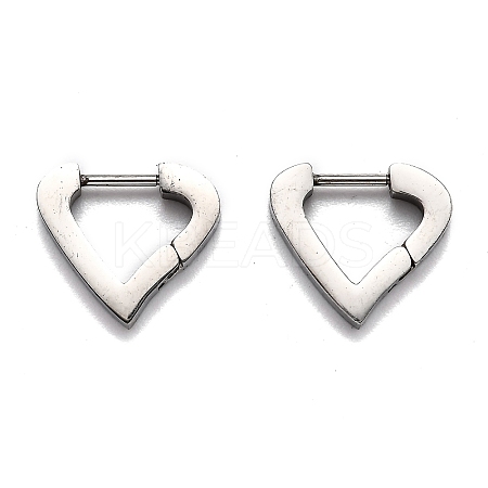 Tarnish Resistant 304 Stainless Steel Huggie Hoop Earrings STAS-J033-16P-1