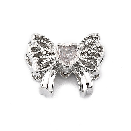 Brass Micro Pave Cubic Zirconia Beads LS-KK-K371-48P-1