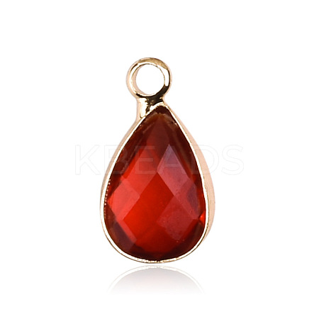 Faceted Glass Pendants FIND-WH0097-40A-G-1