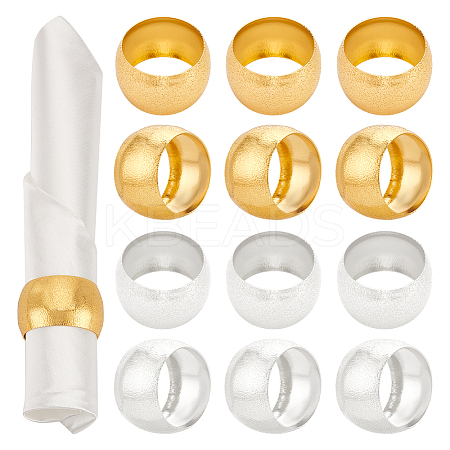 12Pcs 2 Colors Iron Napkin Rings AJEW-PH0011-37-1