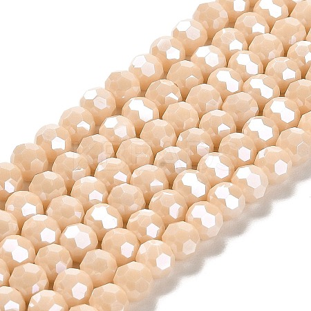 Electroplate Opaque Glass Beads Strands LS-EGLA-A035-P6mm-A05-1