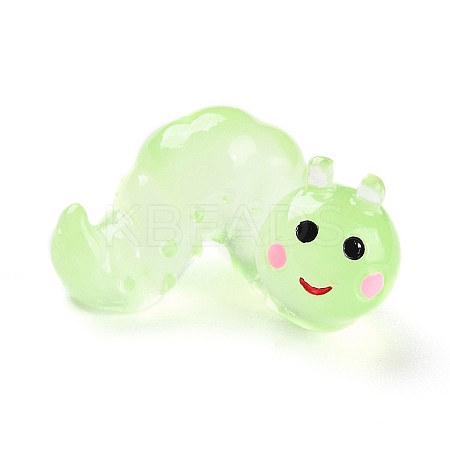 Luminous Resin Worm Ornament DJEW-R011-01B-02-1
