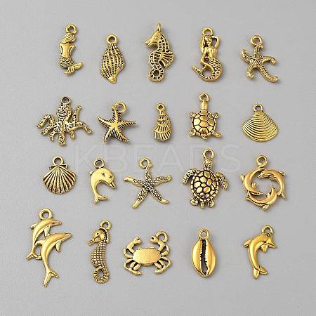 Tibetan Style Alloy Pendants Kits DIY-WH20002-211AG-1