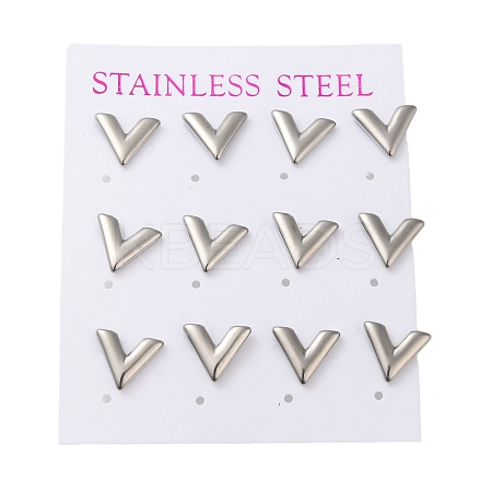 Non-Tarnish 304 Stainless Steel Stud Earring EJEW-C099-03P-1