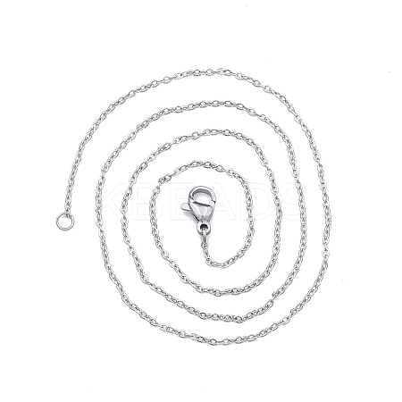 Non-Tarnish 304 Stainless Steel Cable Chains Necklace for Men Women LS-NJEW-N050-A02-S12-1