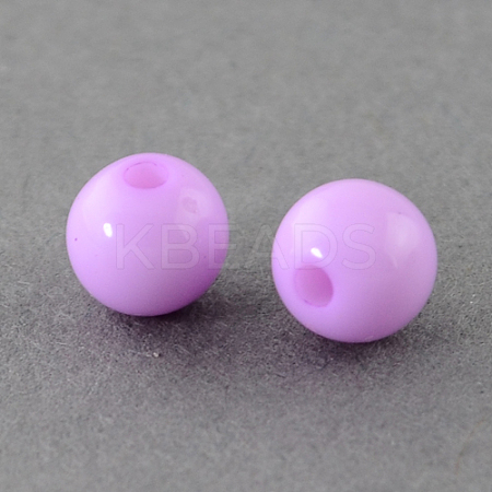 Solid Chunky Acrylic Ball Beads SACR-R812-4mm-07-1
