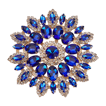 1Pc Flower Glass Rhinestone Cabochons Ornamenets Accessories FIND-FG0004-33B-1