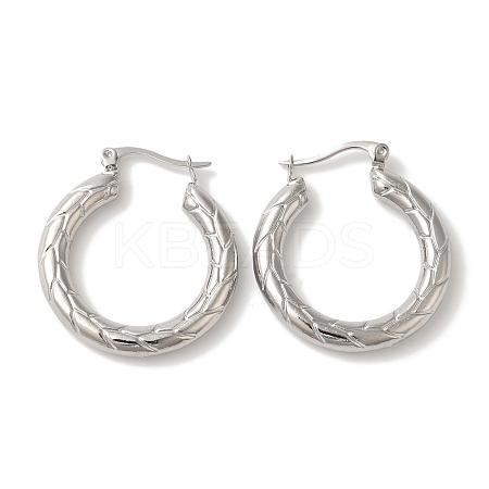 Tarnish Resistant 304 Stainless Steel Hoop Earrings for Women EJEW-Z066-04P-1