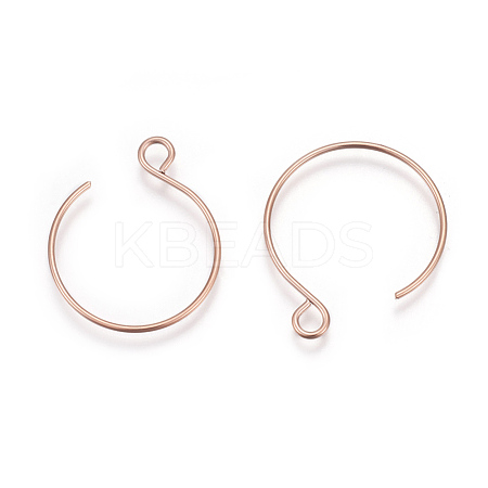 Ion Plating(IP) 304 Stainless Steel Earring Hooks X-STAS-L216-02A-RG-1