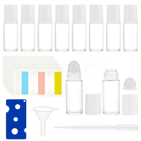 Transparent Glass Roller Ball Bottles AJEW-BC0007-34-1