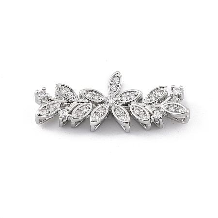 Brass Micro Pave Cubic Zirconia Spacer Beads LS-KK-K371-47A-P-1