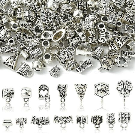 150Pcs 15 Styles Tibetan Style Alloy Spacer Beads TIBE-YW0001-59-1