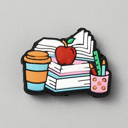 Coffee Theme Food Grade Silicone Focal Beads SIL-CJC0006-08A-1