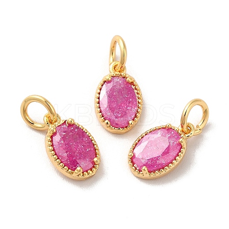 Real 18K Gold Plated Brass Micro Pave Cubic Zirconia Pendants KK-M243-07G-03-1