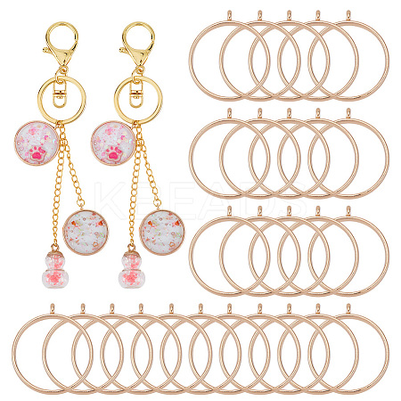 60Pcs Alloy Open Back Bezel Pendants FIND-OC0003-99-1