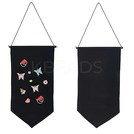2Pcs Cotton Wall Hanging Brooch Organizer Storage AJEW-CP0010-43A-1