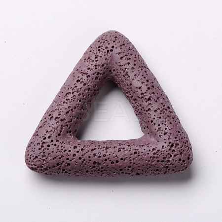 Synthetic Lava Rock Big Triangle Pendants G-O025-04C-1
