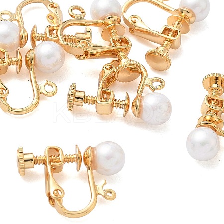 SHEGRACE Brass Screw Clip-on Earring Findings XGR0064G-52G-1