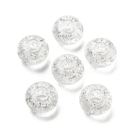 Transparent Acrylic European Beads TACR-P009-A01-01-1