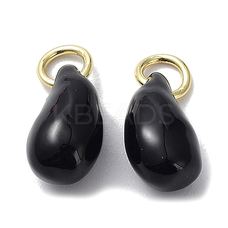 Brass Enamel Charms KK-R148-07G-05-1
