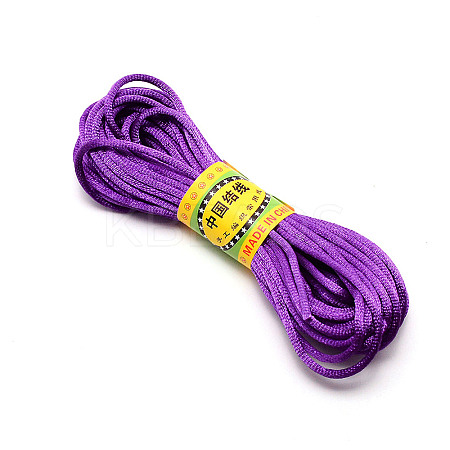 Polyester Satin Rattail Cord LS-OCOR-WH0066-43M-1