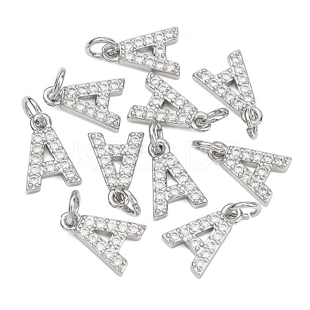 SHEGRACE Brass Micro Pave Clear Cubic Zirconia Pendants XGRQ29980-394P-A-1