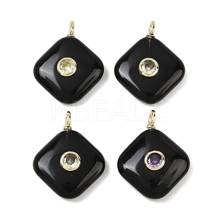 Natural Obsidian Pendants G-K372-05G-06-1