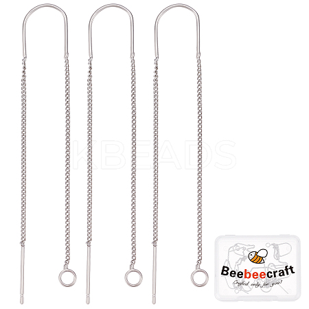 Beebeecraft 10Pcs Brass Stud Earring Findings KK-BBC0004-10-1