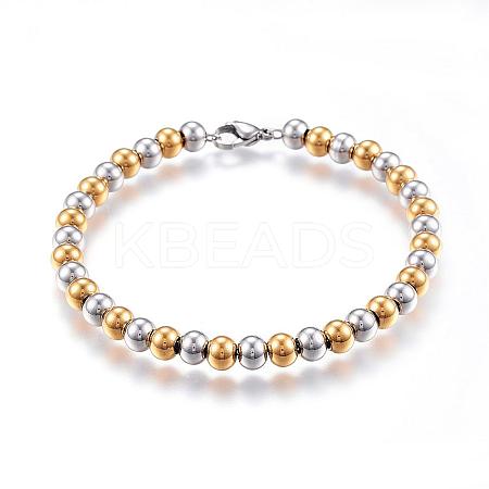 201 Stainless Steel Ball Chain Bracelets BJEW-E295-05-1