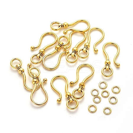 Tibetan Style S Hook Clasps LS-GLF5091Y-1