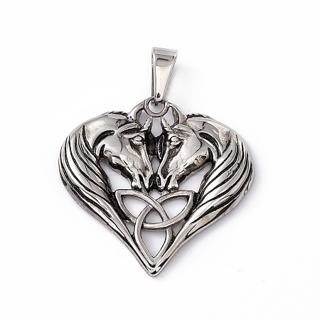 304 Stainless Steel Pendants STAS-G285-16AS-1