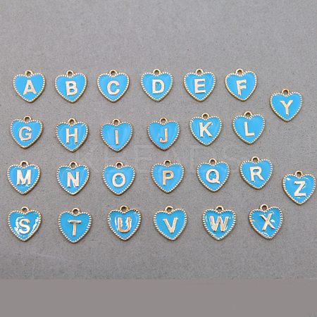 26Pcs Alloy Enamel Pendants LS-ENAM-K075-02G-05-1