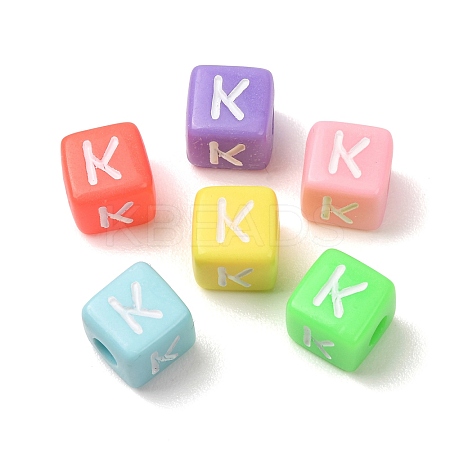 Opaque Acrylic European Beads AC-CBA7A73-01K-1