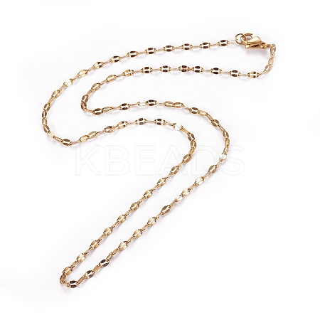 Ion Plating(IP) 304 Stainless Steel Cable Chain Necklaces LS-NJEW-F265-A-G-1