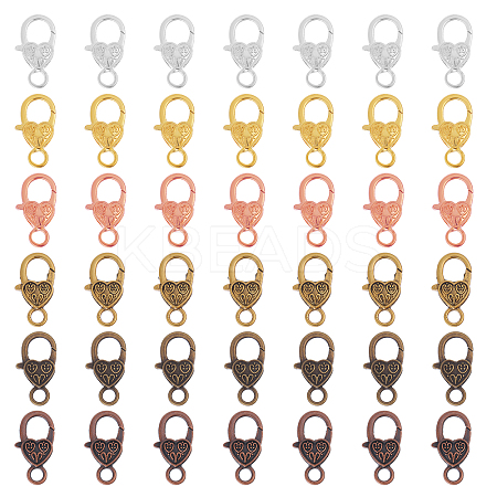 42Pcs 6 Colors Alloy Lobster Claw Clasps FIND-CA0009-84-1