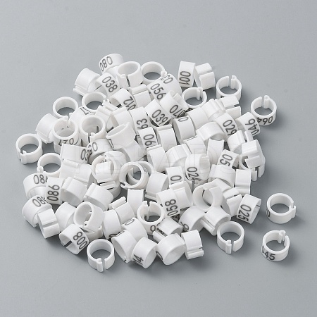 Plastic Poultry Leg Identification Bands AJEW-WH0415-99C-1